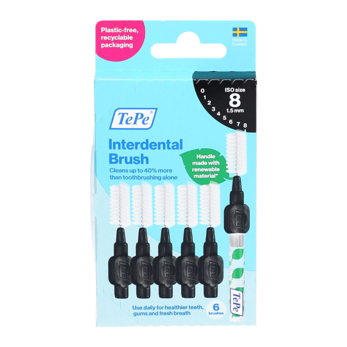 TEPE PACK DE 6 BROSSETTE INTERDENTAIRE 1.5 MM TAILLE 8