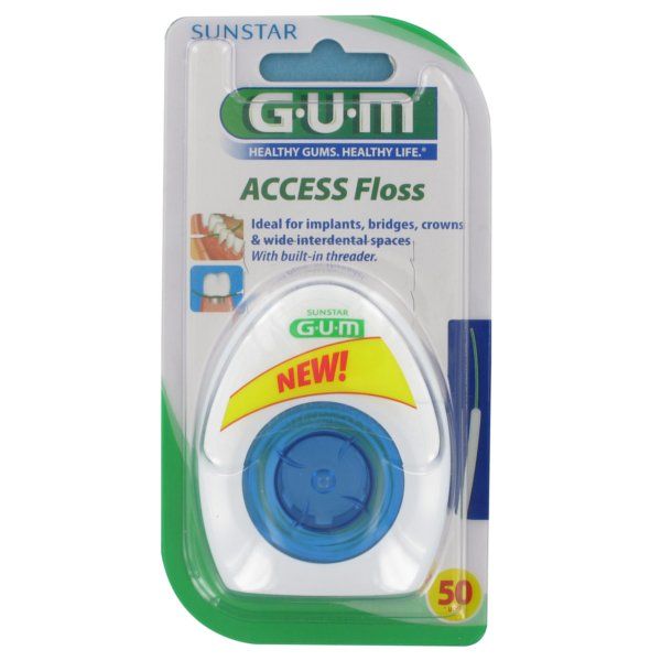 GUM FIL ACCESS FLOSS IMPLANT BRIDGE ET COURONNE REF 3200