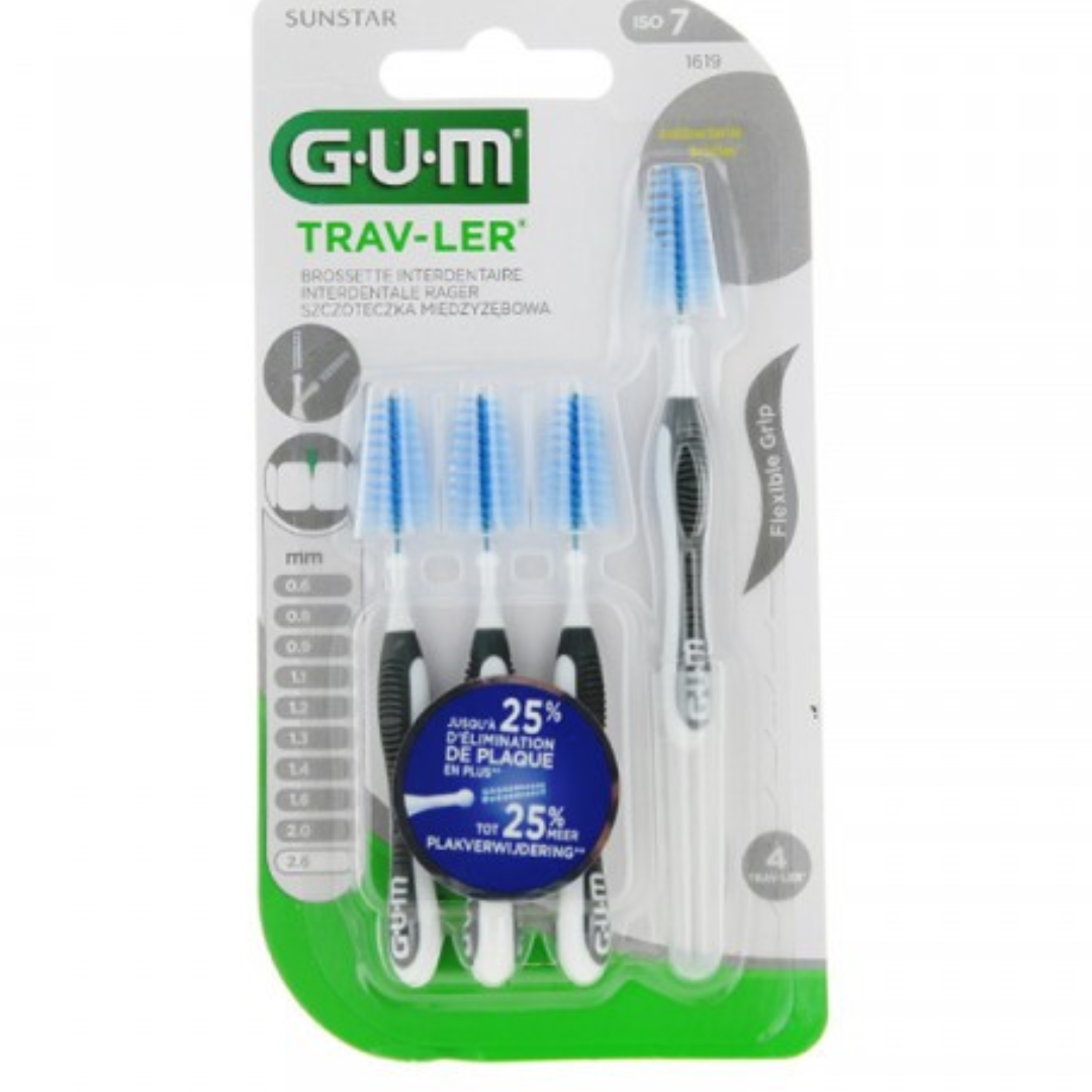 GUM MANCHE PAR 4 UNITES AVEC BROSSETTE LARGE 2.6MM REF 1619