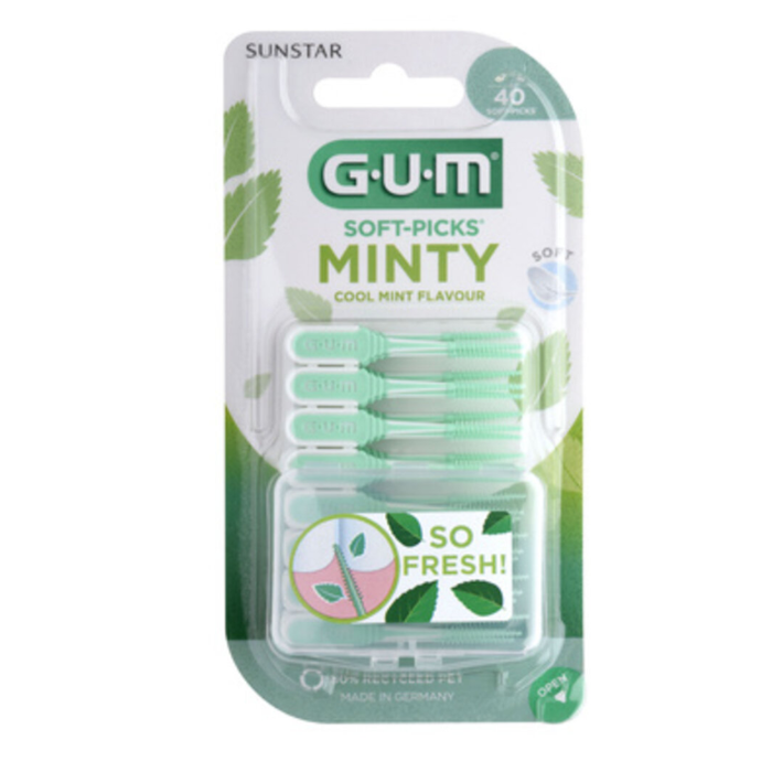 GUM SOFT PICKS MINTY S PACK DE 40 REF 669