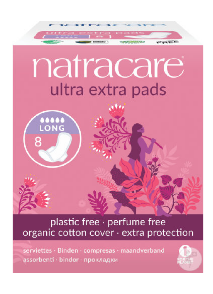 NATRACARE SERVIETTES ULTRA EXTRA LONG 8 PIECES