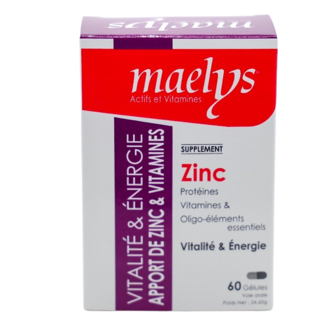 MAELYS ZINC ET VITAMINES VITALITE ET ENERGIE 60 GELULES