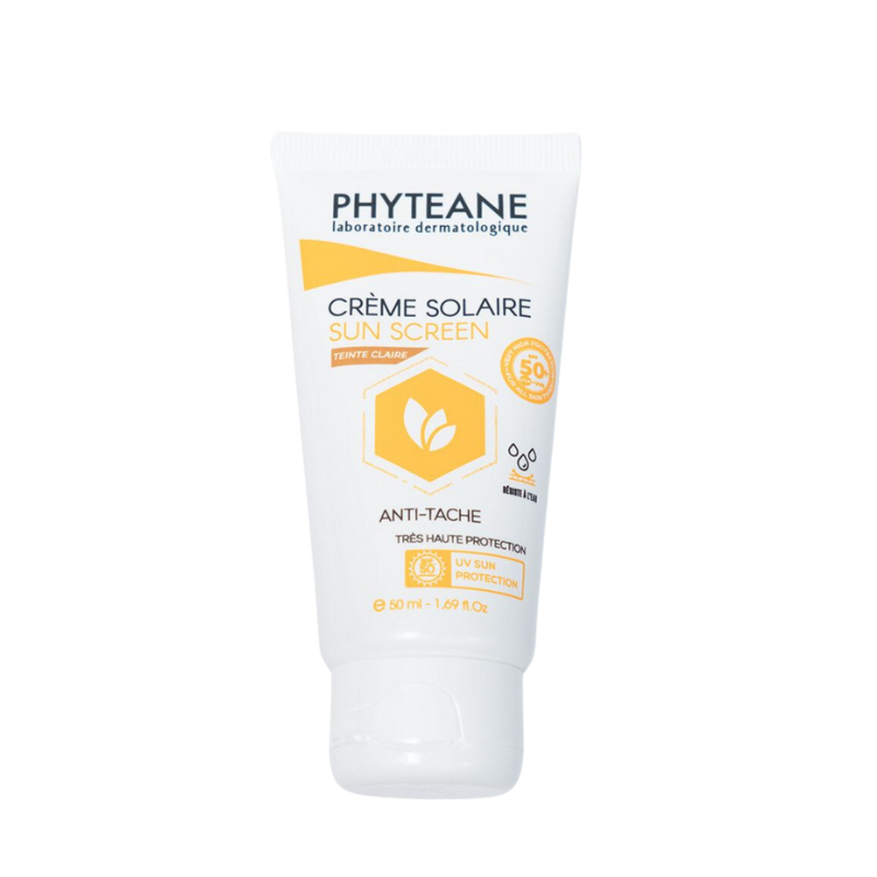 PHYTEANE CREME SOLAIRE TEINTE CLAIRE SPF 50+ ANTI TACHE 50 ML