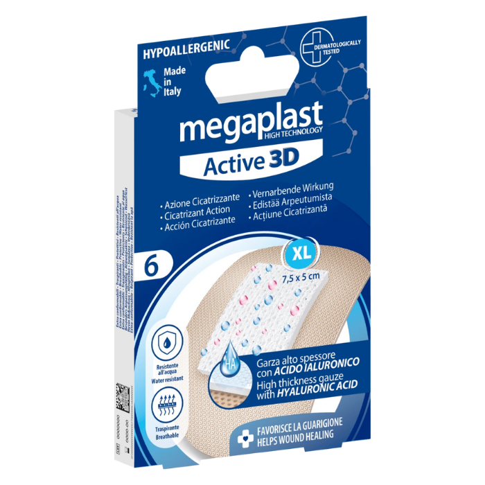 MEGAPLAST ACTIVE 3D PANSEMENT XL CICATRISANT BOITE DE 6