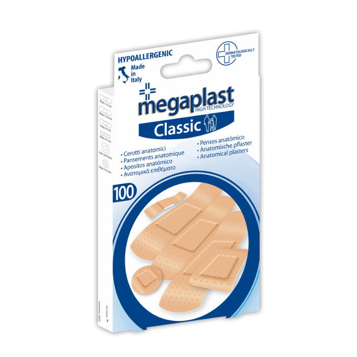 MEGAPLAST CLASSIQUE PANSEMENT ANATOMIQUE BOITE DE 100