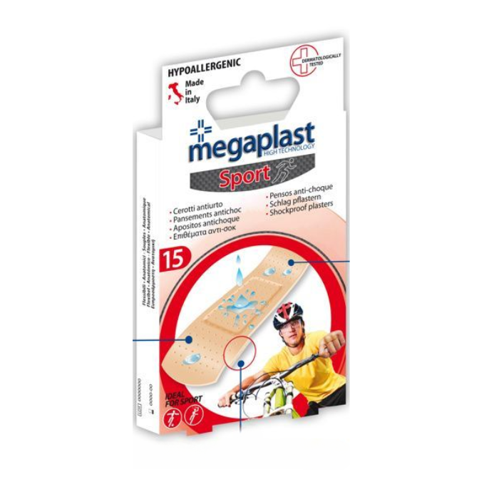 MEGAPLAST SPORT PANSEMENT ANTICHOC BOITE DE 15