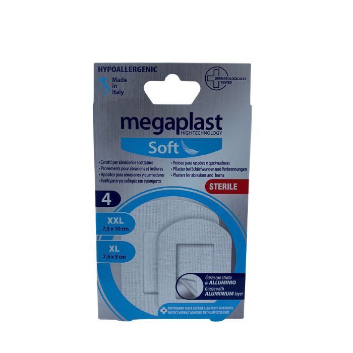 MEGAPLAST SOFT PANSEMENT POUR ABRASIONS ET BRULURES PACK DE 4