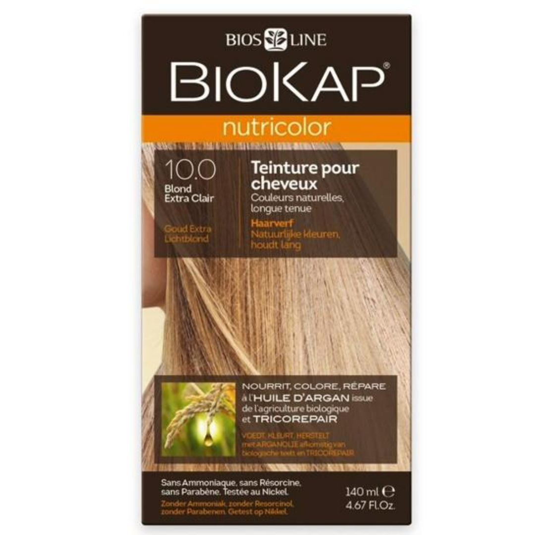 BIOKAP NUTRICOLOR TEINTURE 10.0 BLOND EXTRA CLAIR