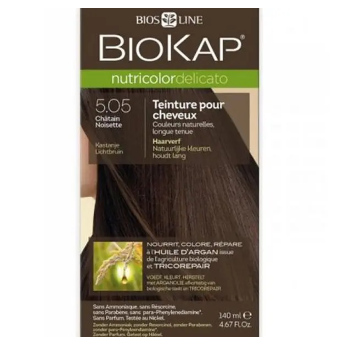 BIOKAP NUTRICOLOR DELICATO 5.05 CHATAIN NOISETTE