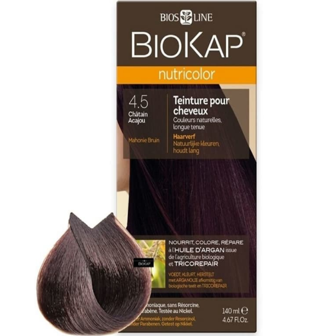 BIOKAP NUTRICOLOR 4.5 CHATAIN ACAJOU