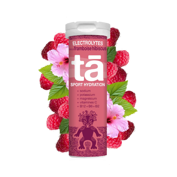 TA SPORT HYDRATATION ELECTROLYTES GOUT FRAMBOISE HIBISCUS 12 COMPRIMES EFFERVESCENT