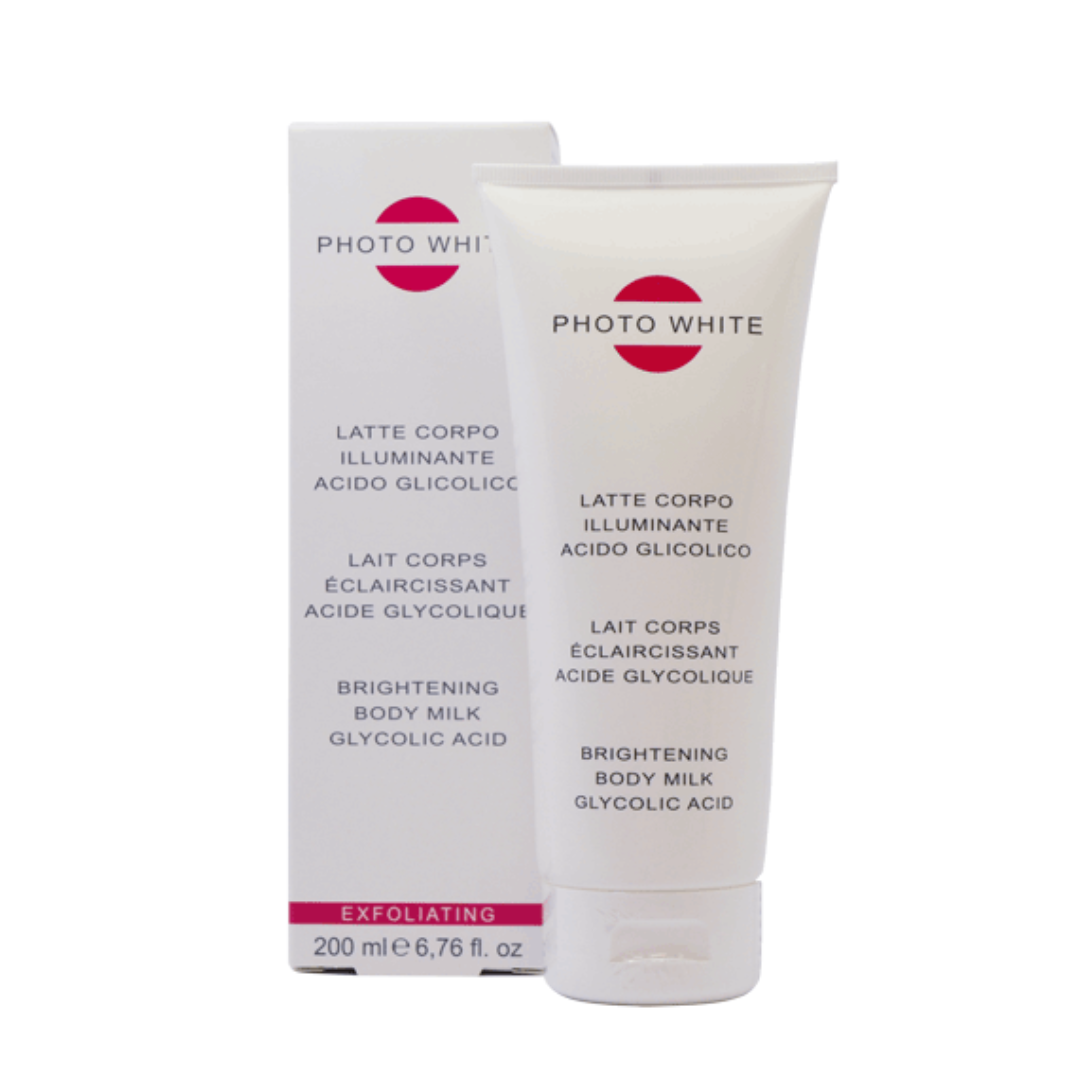 PHOTO WHITE LAIT CORPS ECLAIRCISSANT ACIDE GLYCOLIQUE