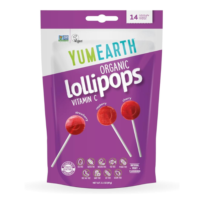 YUMEARTH LOLLIPOPS ORGANICS VITAMIN C PACK DE 14