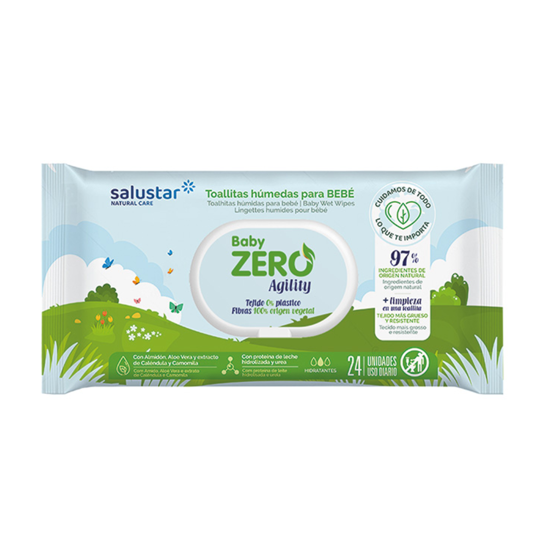 SALUSTAR BABYZERO LINGETTES BEBE 24 UNITES