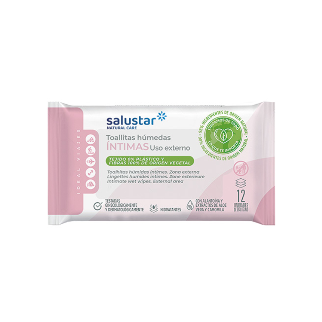 SALUSTAR LINGETTES HYGIENE INTIME 12 UNITES