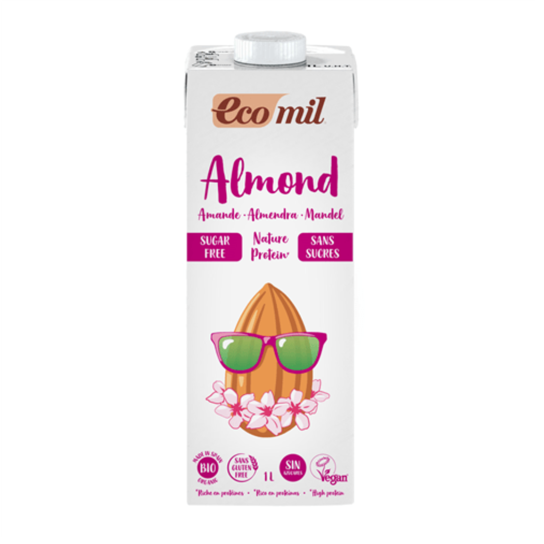 ECOMIL LAIT D'AMANDE NATURE PROTEIN SANS SUCRES 1L