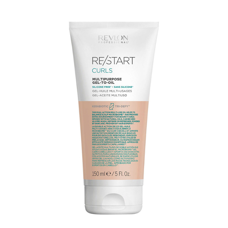 REVLON RESTART CURLS GEL HUILE MULTI USAGES CHEVEUX 150 ML