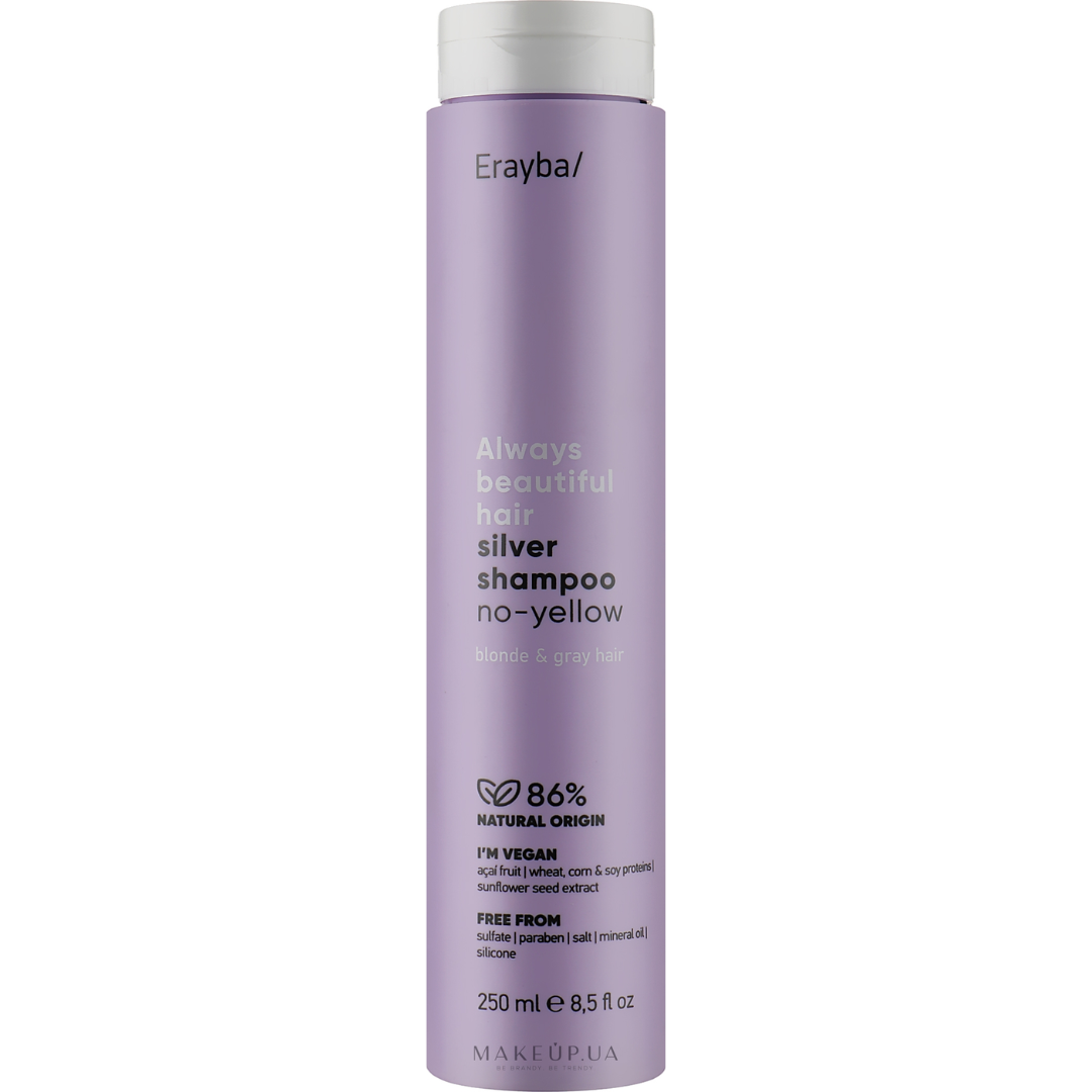ERAYBA ALWAYS BEAUTIFUL HAIR SILVER SHAMPOING NO YELLOW 250 ML