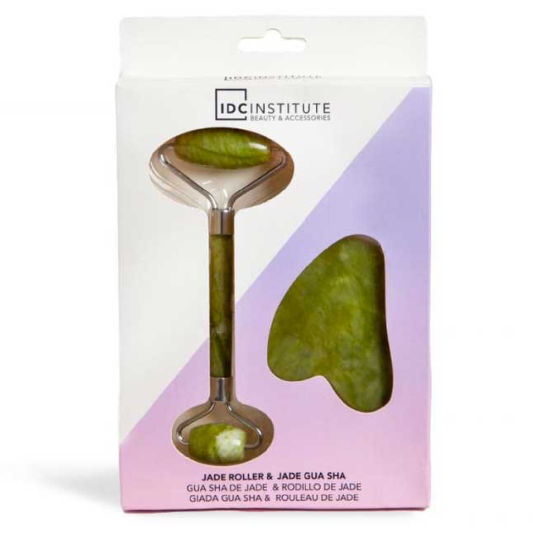 IDC INSTITUTE ENSEMBLE ROULEAU FACIAL ET JADE GUA SHA 80087
