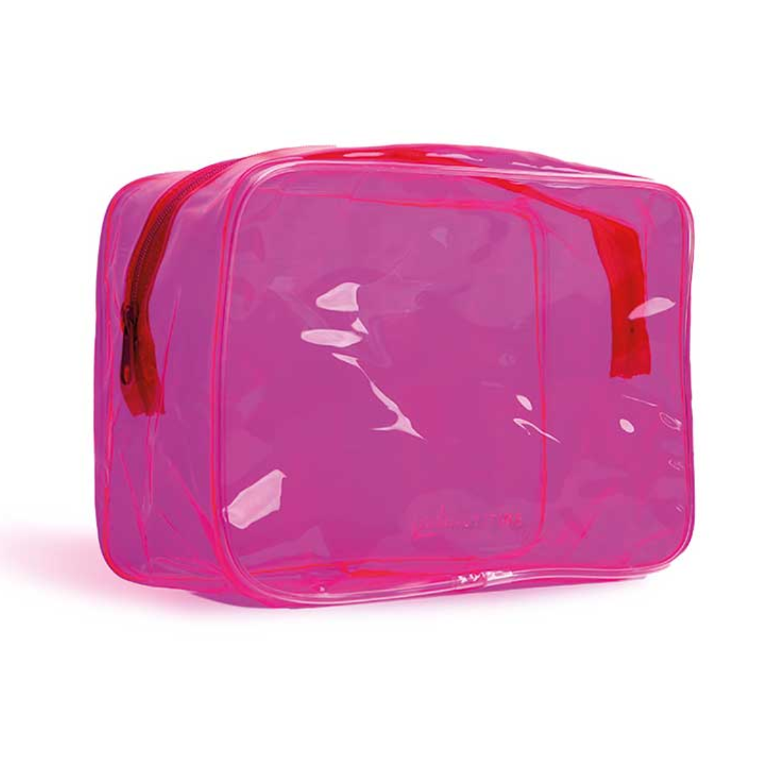 IDC INSTITUTE NEON TRANSPARENT BAG 15x20x11 80095