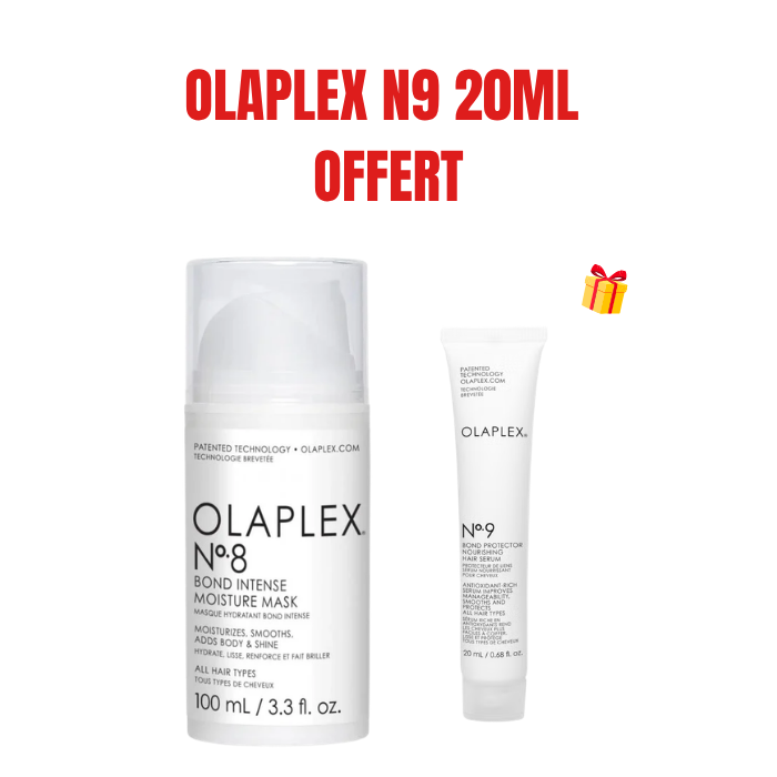 OLAPLEX OFFRE BOND INTENSE N 8 MASQUE HYDRATANT 100 ML + OLAPLEC N9 20ML OFFERT