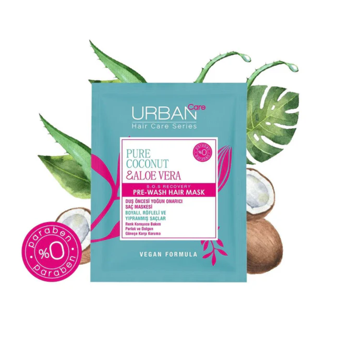 URBAN CARE PURE COCO ET ALOE VERA MASQUE CHEVEUX COLORES 50 ML