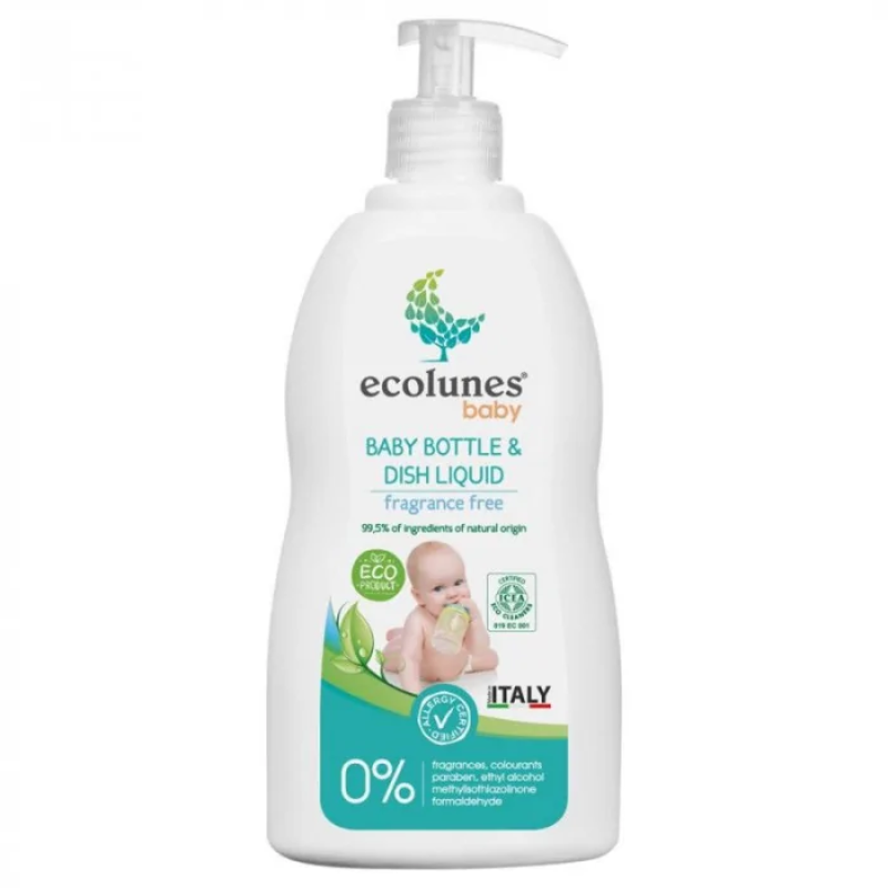 ECOLUNES BABY LIQUIDE LAVAGE BIBERON ECOLOGIQUE ET HYPOALLERGENIQUE 500 ML