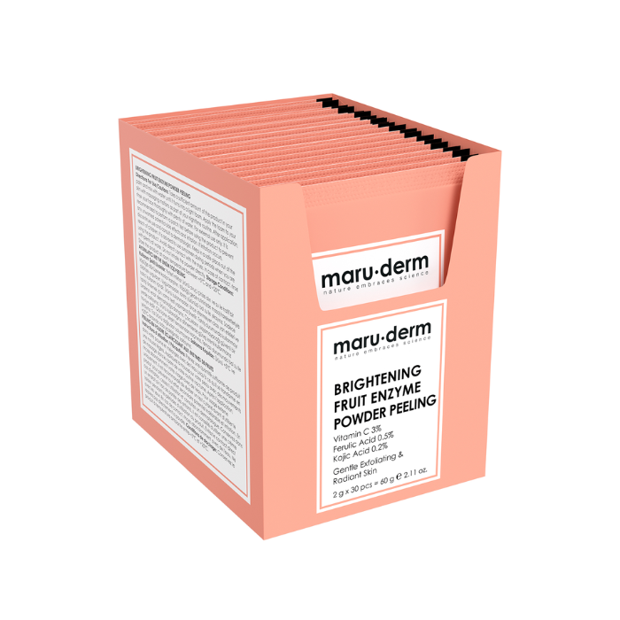 MARUDERM PEELING ECLAIRCISSANTE AUX ENZYMES DE FRUITS EN POUDRE 60G 30 PCS
