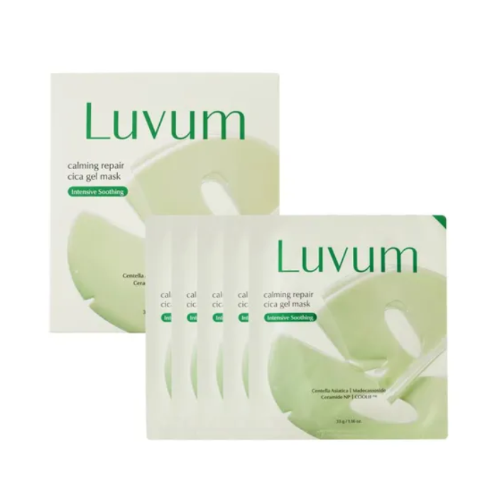 LUVUM CALMING REPAIR CICA GEL MASK PACK DE 5