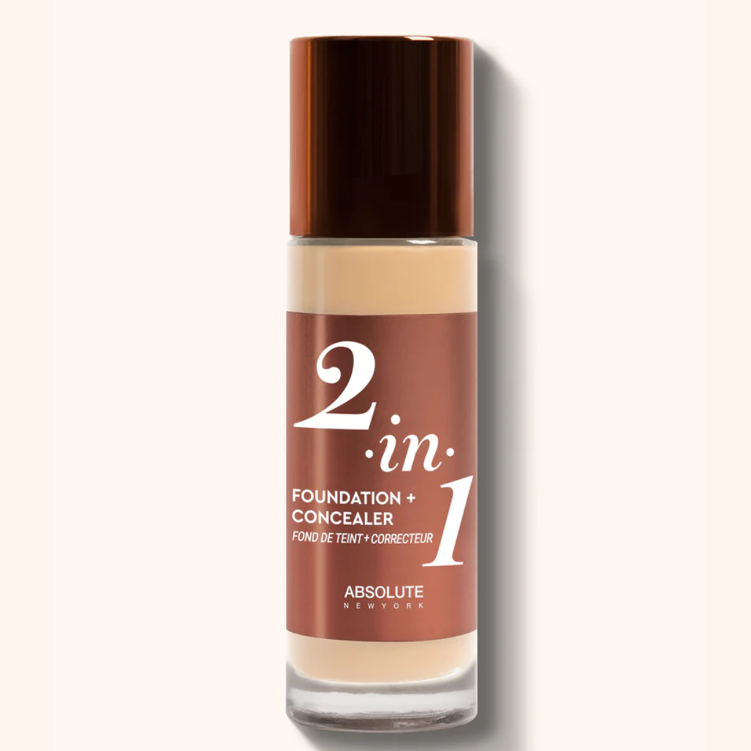 ABSOLUTE NEW YORK 2 EN 1 FOND DE TEINT + CORRECTEUR 01 COOL PORCELAIN 35 ML