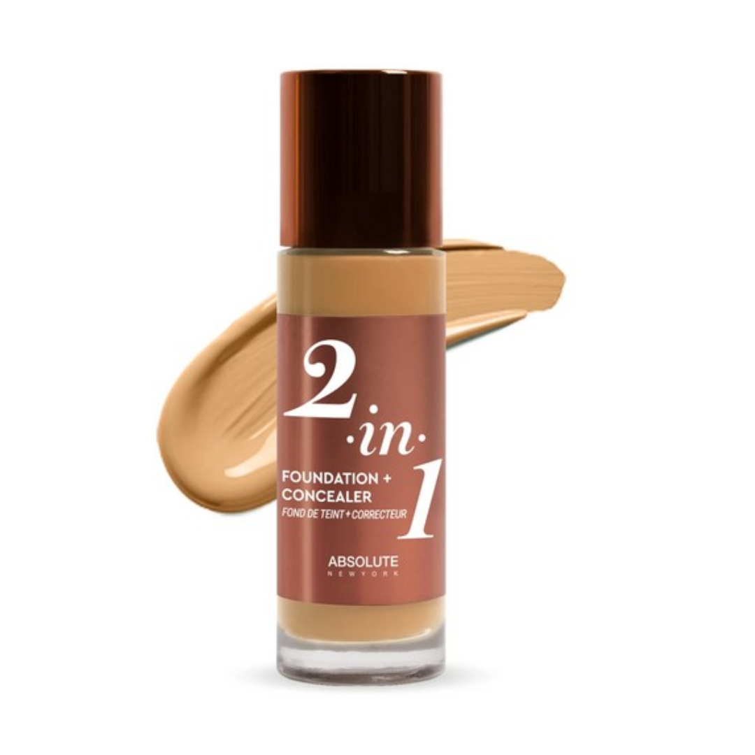 ABSOLUTE NEW YORK 2 EN 1 FOND DE TEINT + CORRECTEUR 04 COOL BEIGE 35 ML