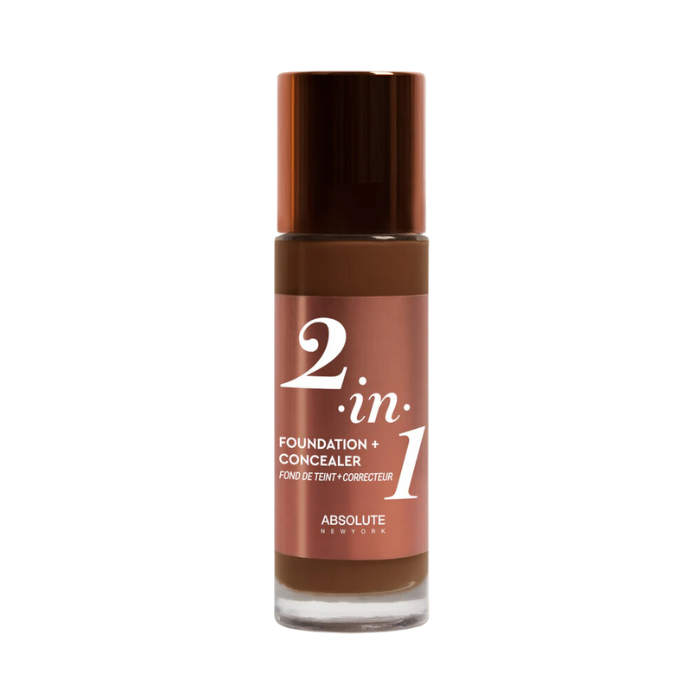 ABSOLUTE NEW YORK 2 EN 1 FOND DE TEINT + CORRECTEUR 10 NEUTRAL CHOCOLATE 35 ML