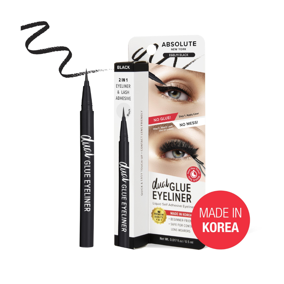 ABSOLUTE NEW YORK DUAL GLUE EYELINER NOIR