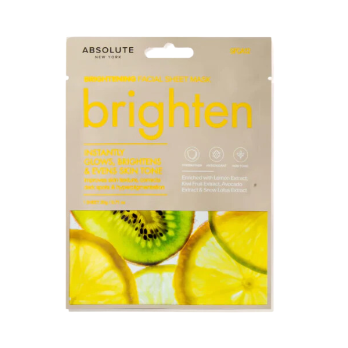 ABSOLUTE NEW YORK BRIGHTENING FACIAL 1 SHEET MASK