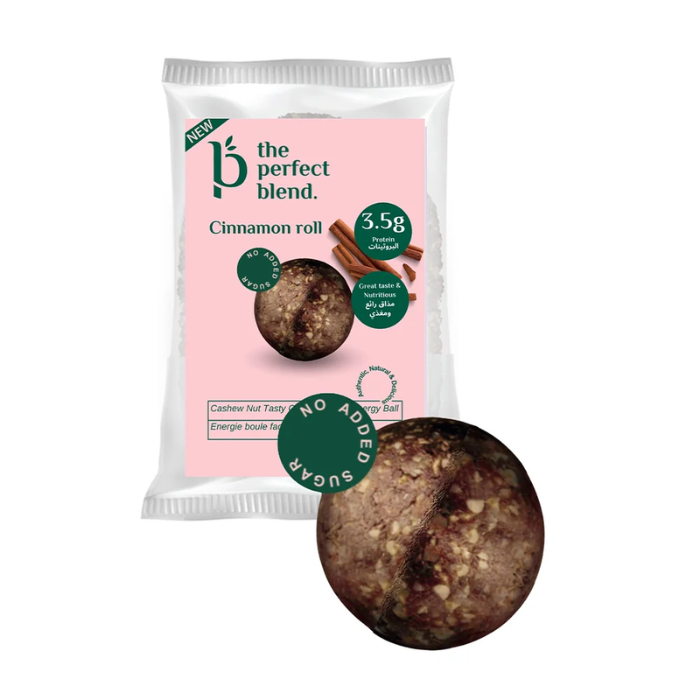 THE PERFECT BLEND ENERGY BALL CINNAMON ROLL