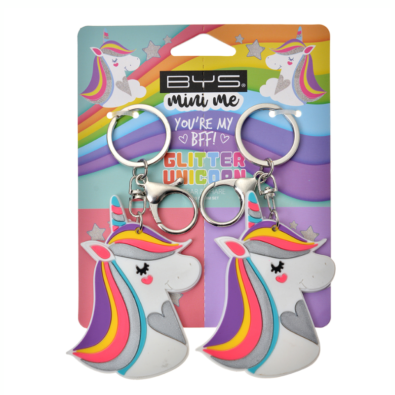 BYS MINI BAG CHARM SET GLITTER UNICORN